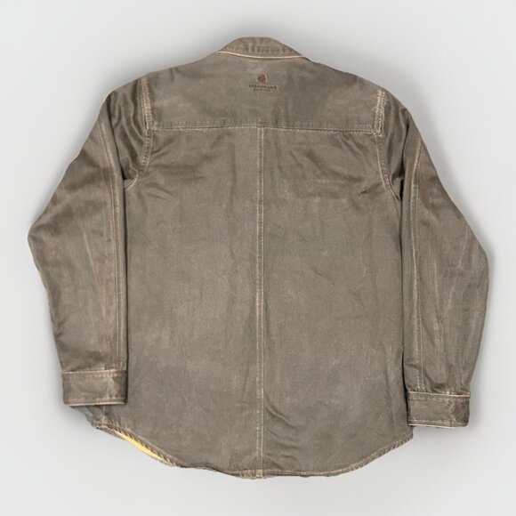 Legendary Whitetails Waxed Shirt Jacket Men's Size Large Brown Durable Snaps - Picture 2 of 13